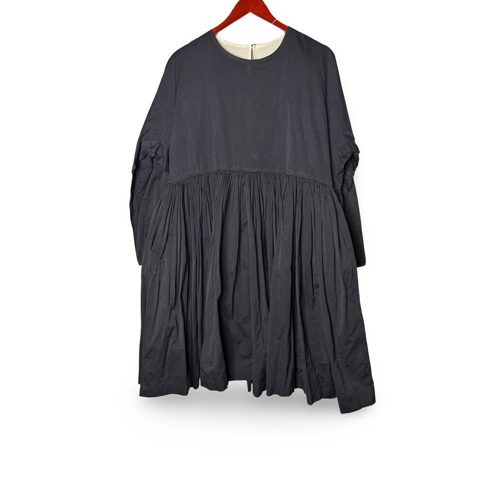 CASEY CASEY Black Pasha Rouch Midi Dress sz XS